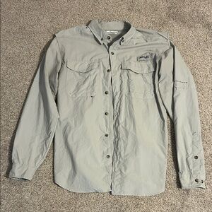 Men’s Columbia PFG Fishing Vented Long Sleeve Button Down Shirt Size Medium